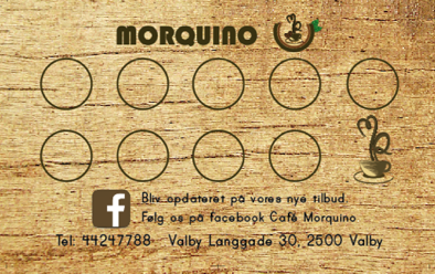 Cafe Morquino coffee stamp card
